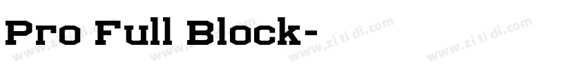 Pro Full Block字体转换